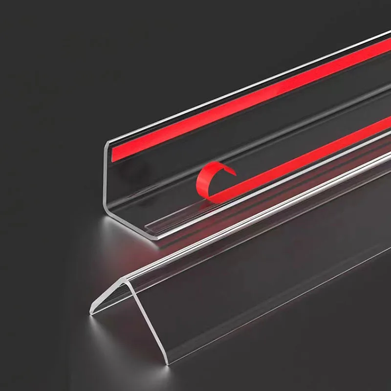 L-shaped Acrylic Transparent Corner Protection Strip Right Angle Plastic Bar External Corner Anti-collision Strip