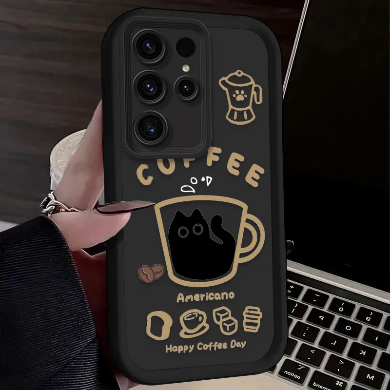 Charming Coffee Cat Phone Case Cover