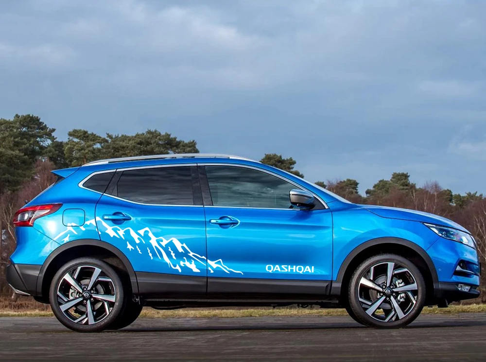 Autotür Seiten aufkleber für Nissan Qashqai J10 J11 J12 Rolling Hills Styling Vinyl Film Aufkleber Auto Geländewagen Außen dekor Zubehör – Detail 2