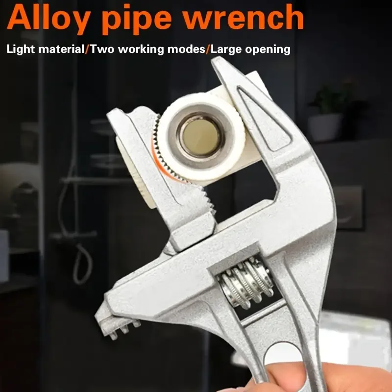 Bathroom Adjustable Wrench, 6-68mm Mini Adjustable Wrench, Multifunctional Aluminum Wrench, Bathroom Pipe Nut Removal Tool 2