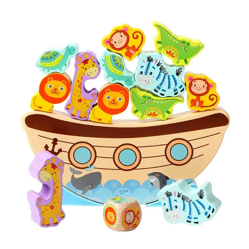 Wooden Stacking Toys Wood Animal Stacking Game STEM Educational Preschool Early Learning Toys For Boys Girls Kids Montessori