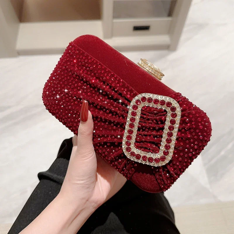 Women's Envelope Satin Evening Long Clutch Purse with Rhinestones - ROMY  TISA