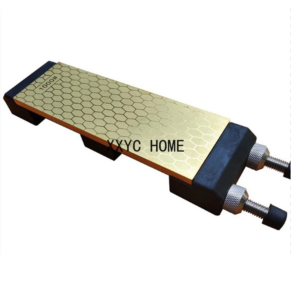 

Алмазный двухсторонний точильный камень для ножей с титановым покрытием 400 и 1000 Grits размером 200*70*8 мм, точильный камень с держателем