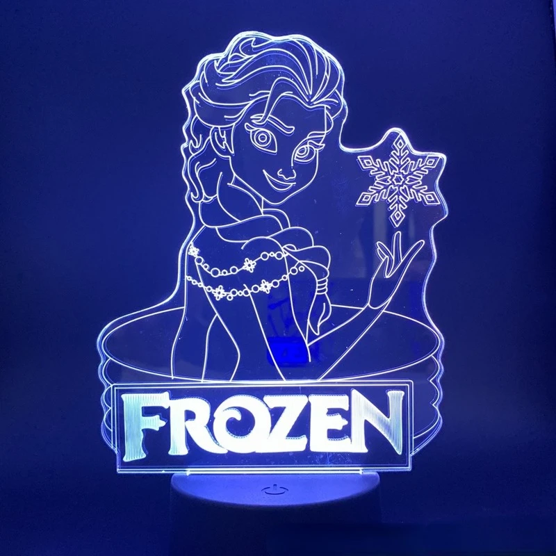 Idioot Lada gallon Disney Frozen 7/16 Kleur 3D Nachtlampje Anna Elsa Kleurrijke Tafellamp  Verjaardagscadeau Slaapkamer Decoratie Kids Toy Gift Voor vrienden|Feest  Doe het zelf Decoraties| - AliExpress