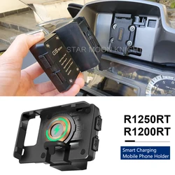 Navigation Bracket For BMW R1200RT R1250RT R 1200 1250 RT 2014 - 2020 Motorcycle USB Mobile Phone GPS Wireless Charging Support