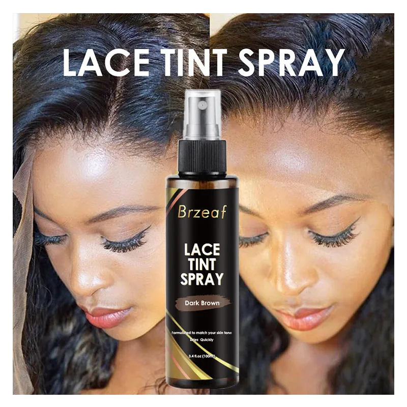 100ml Lace Tint Spray For Lace Wigs Dark Brown Middle Brown Light Brown Lace Tint Spray For Closures Wigs Hair Accessories