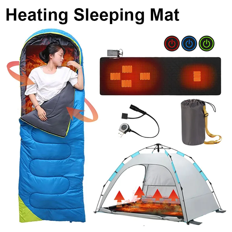 sleeping bag liner Heated usb 3Level adjustable for camping outdoor tent