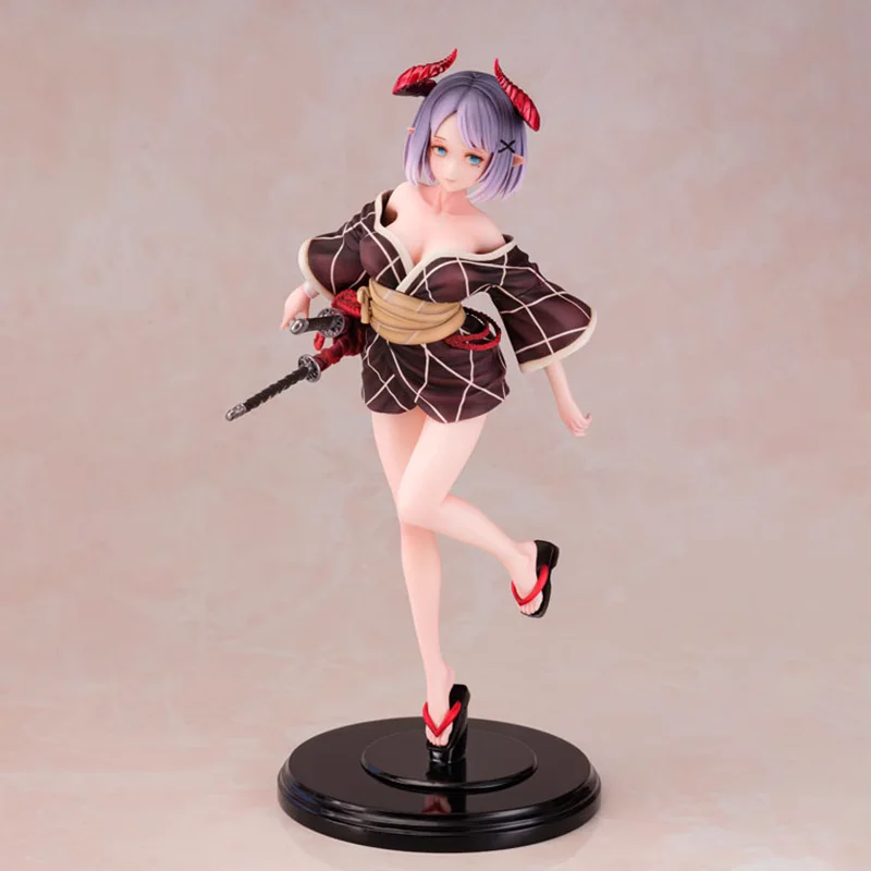 

28cm Kakuno Anime Figure Japanese Sexy Yukata Kimono Samurai PVC Action Figure Collectible Model Doll Toy Gift