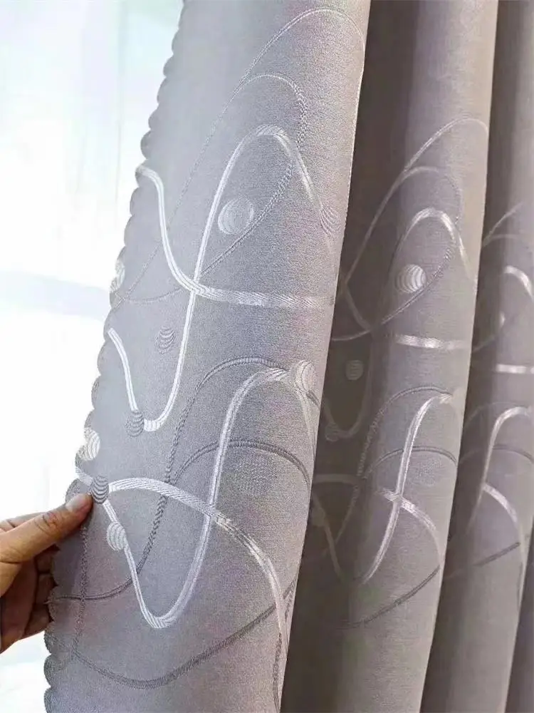 2022 New Custom Curtains Nordic Minimalist Modern Thick Bedroom Living Room Blackout Curtain Luxury Window Drapes For Home