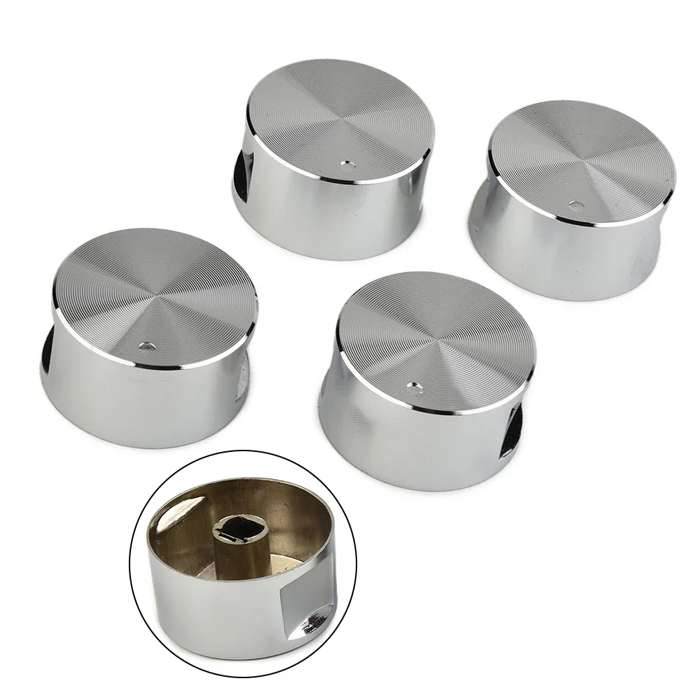 Rotary Switches Gas Zinc Alloy Kitchen Cooktop Ovens Electric Stoves Rotary Switch Cooktop Handle Round Knob Kitchen Parts 4pcs