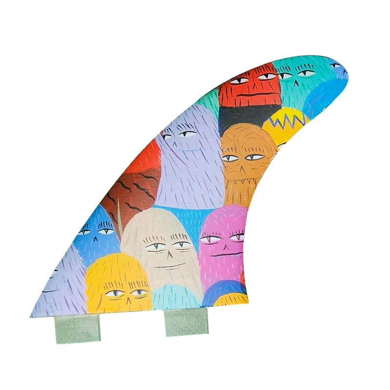 New 4.59 Eco Surf Fin FCS1 Colorful Finger Emoji Surfboard Fins, superb value for money