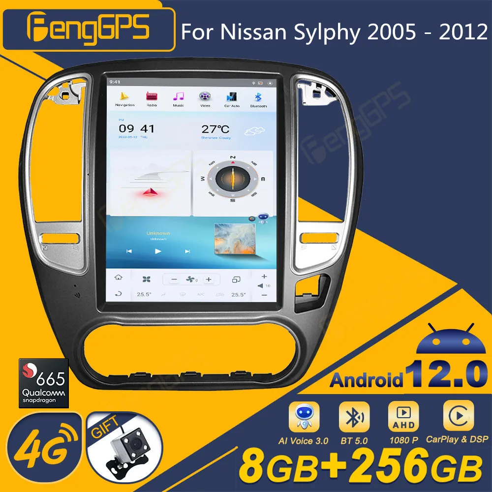 

Восьмиядерный процессор Qualcomm для Nissan Sylphy 2005 - 2012 Android автомобильное радио Тесла экран 2Din стереоприемник Авторадио мультимедийный плеер