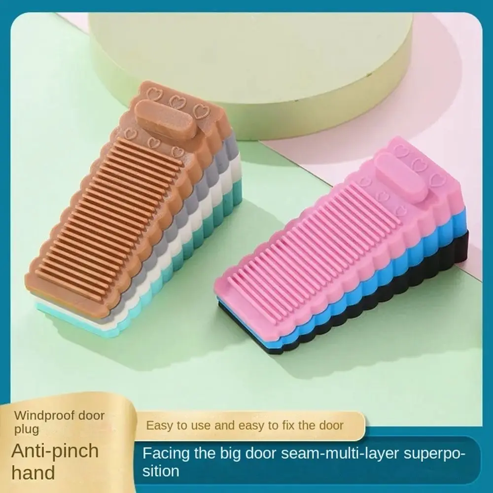 Door Stopper Silicone Door Stopper Door Stopper Bumpers Silicone Rubber Bumpers Creative PVC Door Stopper Safety Silicone Wedge Doorstop Wall Protectors Home Office Door Rear Retainer Anti-collision Stop