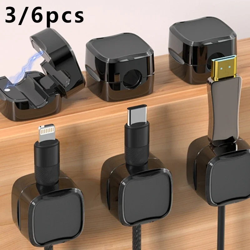 การแก้ไขคลิปการจัดการสายเคเบิลแนวทาง Wire Arrangement Organizer Fixations กล่องเก็บแม่เหล็กคลิปปรับ Clamp Cord 1