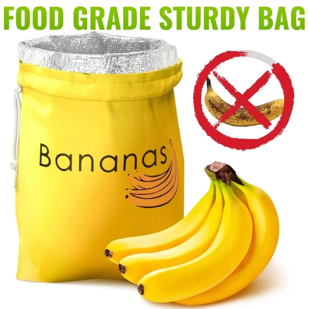 Description Picture 2 of itemBanana Storage Bags Reusable For Fruits Vegetables Food Preservation Insulated Shockproof Bundle Pocket Shopping Bags