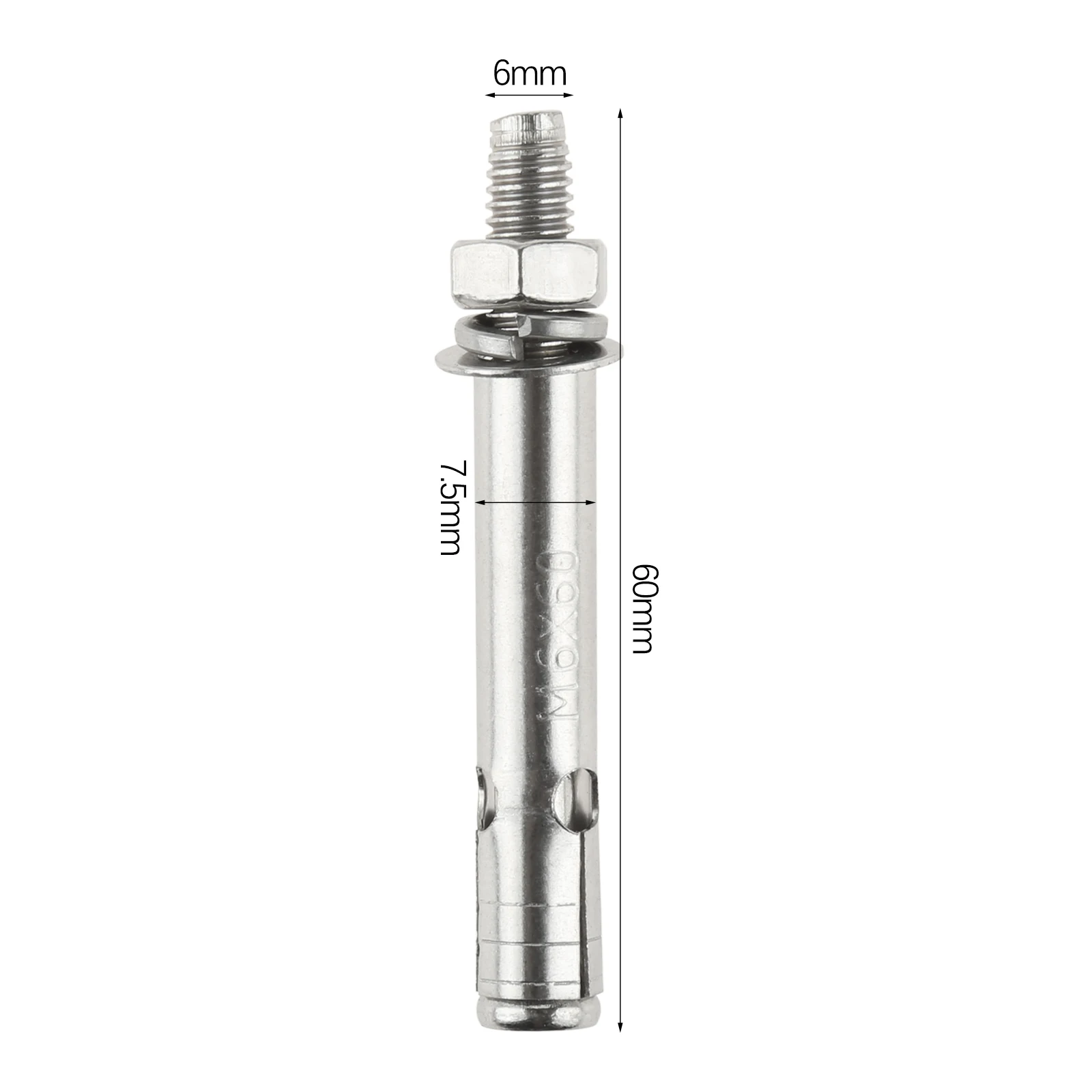 10pcs Aço Inoxidável M6 * 60mm Expansão