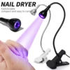 LULAA LED Nail Dryer for Gel Nails Mini Led Nail Polish Light with Gooseneck, Portable Clamp UV Light Lamp for Nail Salon 1
