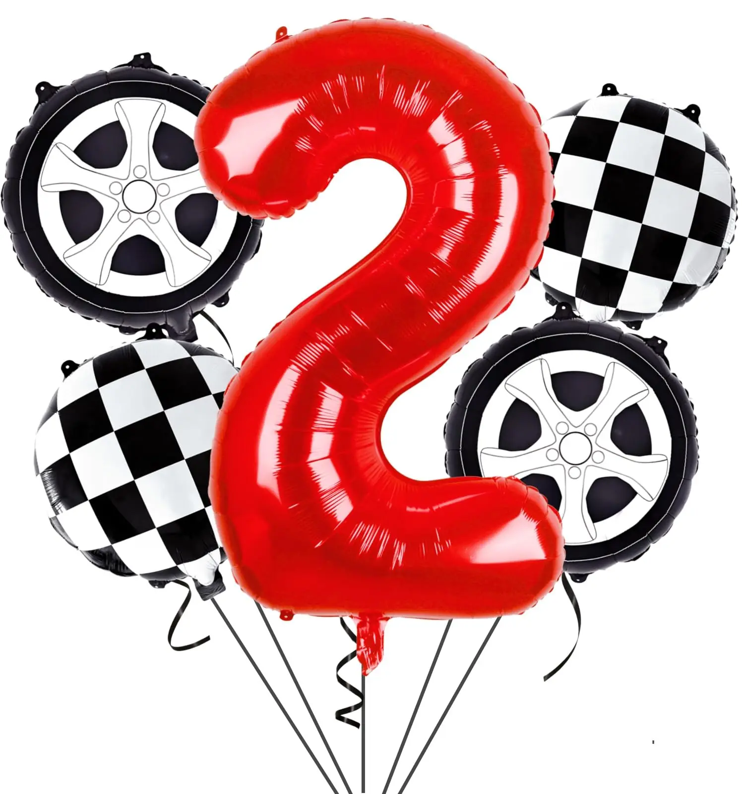 Rennwagen-Geburtstagsparty-Dekoration: Räder, Rennstrecken-Teller, Servietten, Banner für Kinder – Radsport- und Hot-Car-Rennparty-Dekoartikel – Detail 21