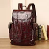 2024 New Luxury Brand Real Genuine Leather Men Alligator Backpacks Student Backpack Boy Luxury 15.6 Inch Computer Laptop Bag 1