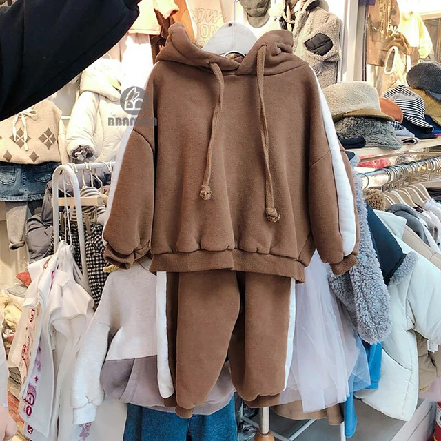 Conjunto de 2 piezas para niños, sudadera con y pantalones bombachos, ropa deportiva informal para niñas 1 a 6 años, 2021 -