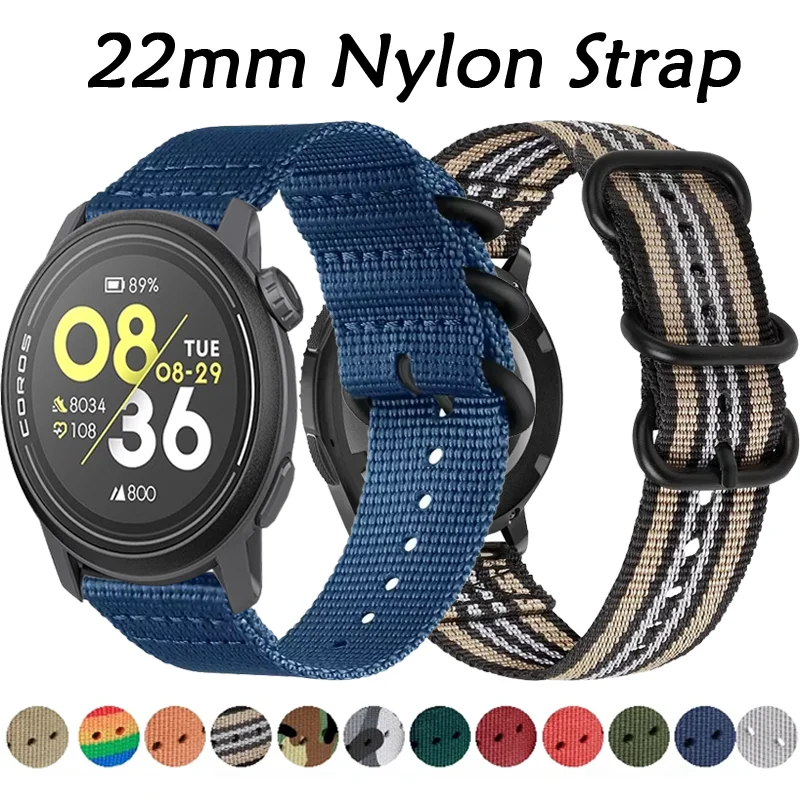 Versatile 22mm Nylon Watch Strap – Premium Bracelet