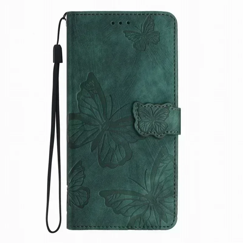 Charming Butterfly Design Phone Wallet Case - Stylish and Protective Cover