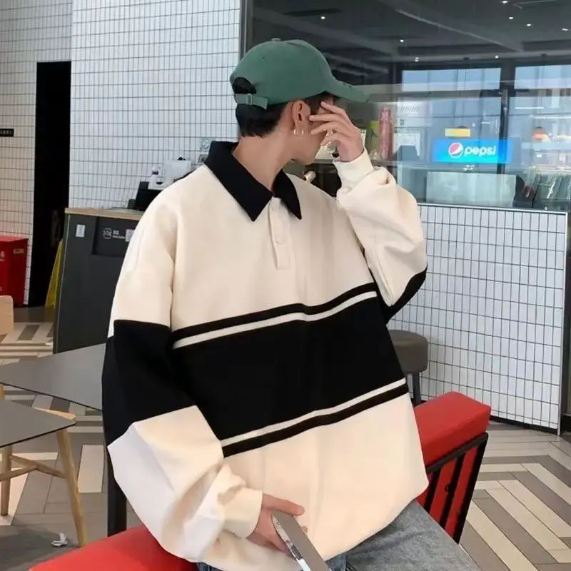 Top Felpe Abbigliamento Maschile Magliette Bianche Per Uomo Polo Bulk Luxury 2023 Poliestere Designer Coreano Autunno Casual Nuova Vendita