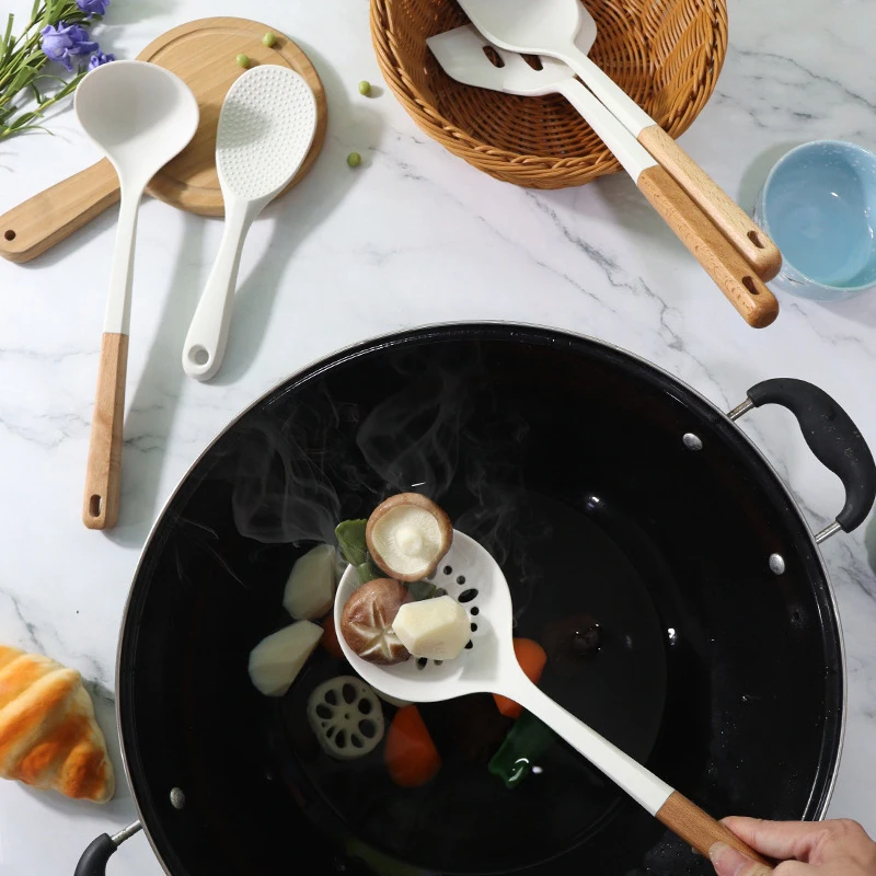 1Pc Silicone Kitchen Utensils Set Turner For Kitchen Cooking Tools Scraper Non-stick Cookware Kit Spatula Accessories