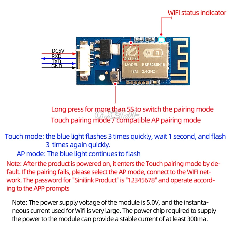 Wifi Communication Module Smart APP Remote Control Open Source