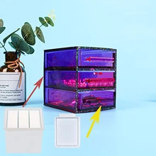

DIY Jewelry Box Epoxy Resin Mold Multi-layer Drawer Storage Box Silicone Mold Jewelry Storage Box Mold Drawer Mold Making