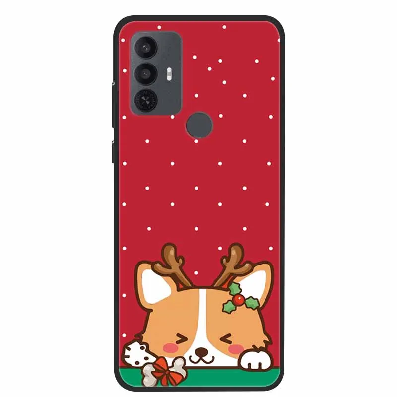 ZXLZKQ Custodia + 2 Pezzi Vetro Temperato Film per TCL 30 SE (6.52 Pollice), Glass Pellicola Protettiva e Nero Morbida Silicone Cover TPU Protettiva Case - WM49
