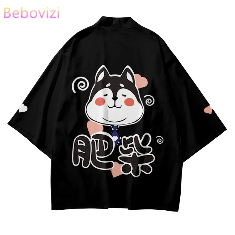 Japanese Kimono Cardigan Plus Size XXS-6XL Summer Loose Cartoon Kawaii Streetwear For Women Men