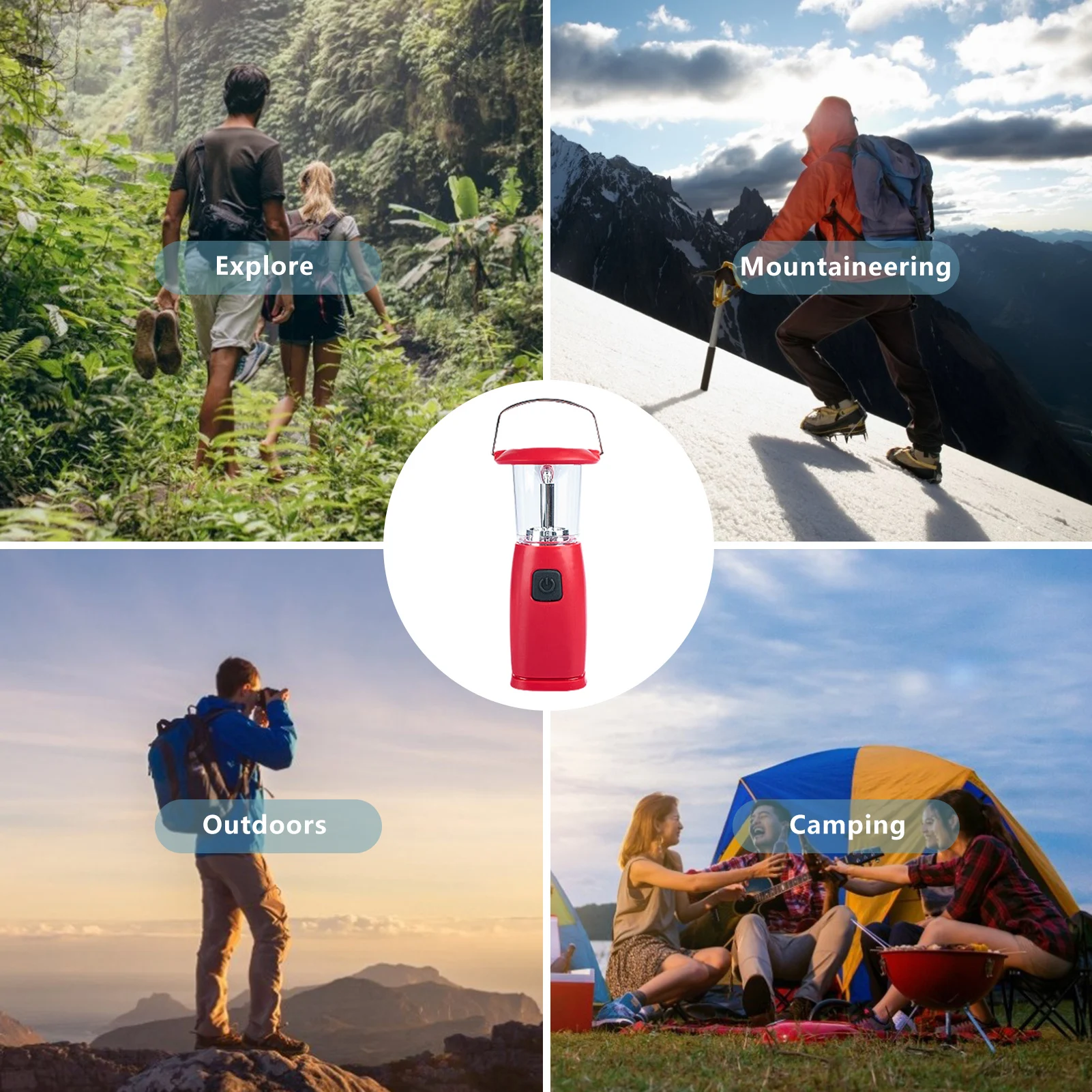 Hand-Up Crank Dynamos Solar Lantern 6 LED Solar Operated LED Camping Lamp Portable Hand Crank Dynamos Tent Lamp/Horse Lights
