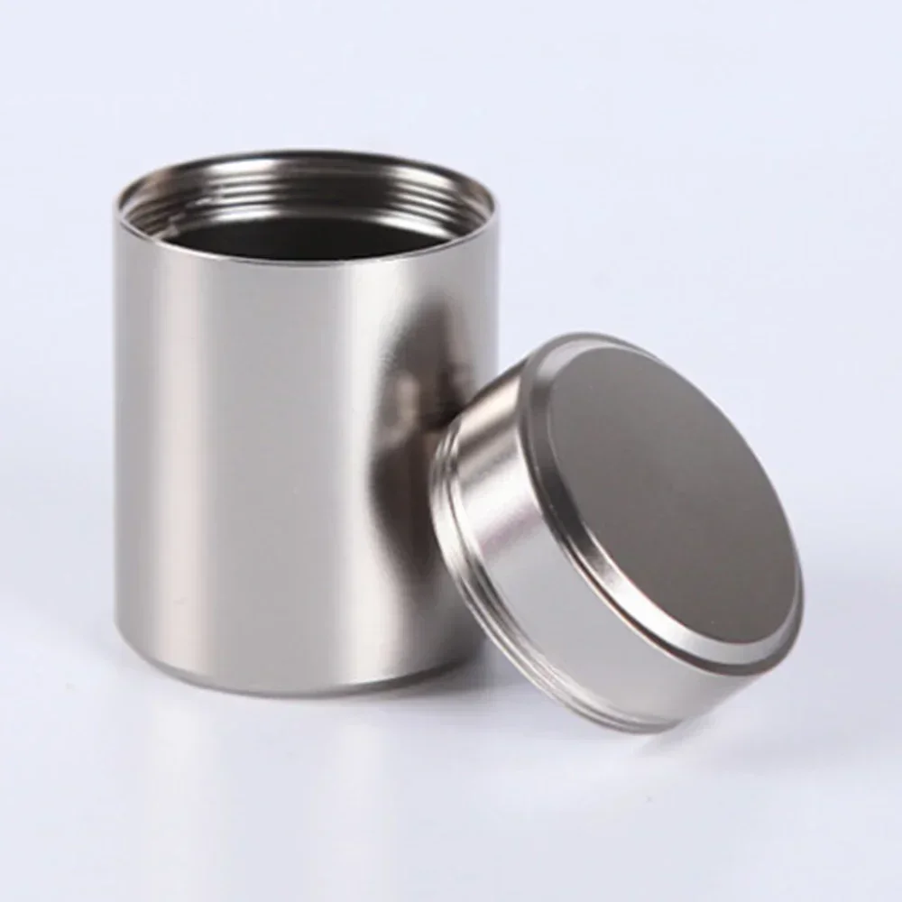 Herb Storage Container Airtight Smell Proof Aluminum Stash Jar Cute Herb Storage Container Aluminum Stash Box Pill Box 1PC