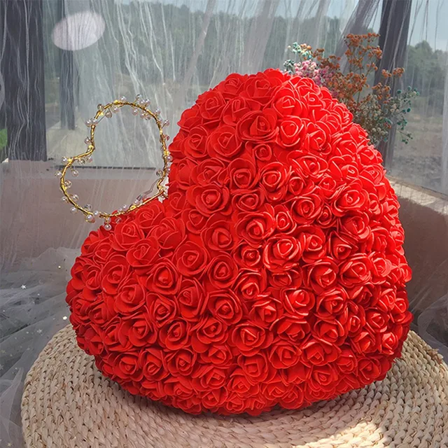 Beautiful Love Gift 35cm Heart Shaped Rose Flower Foam Rose Heart  Artificial - China Tedd Roses and Foam Rose Heart price