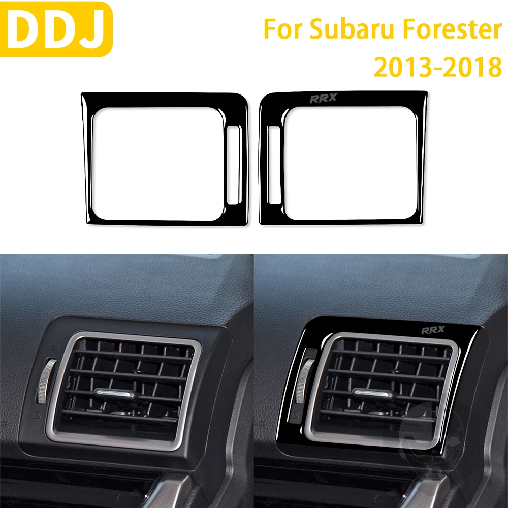 

For Subaru Forester 2013-2018 Car Accessories Plastic Piano Black Interior Side Air Outlet Cover Trim Sticker Modification