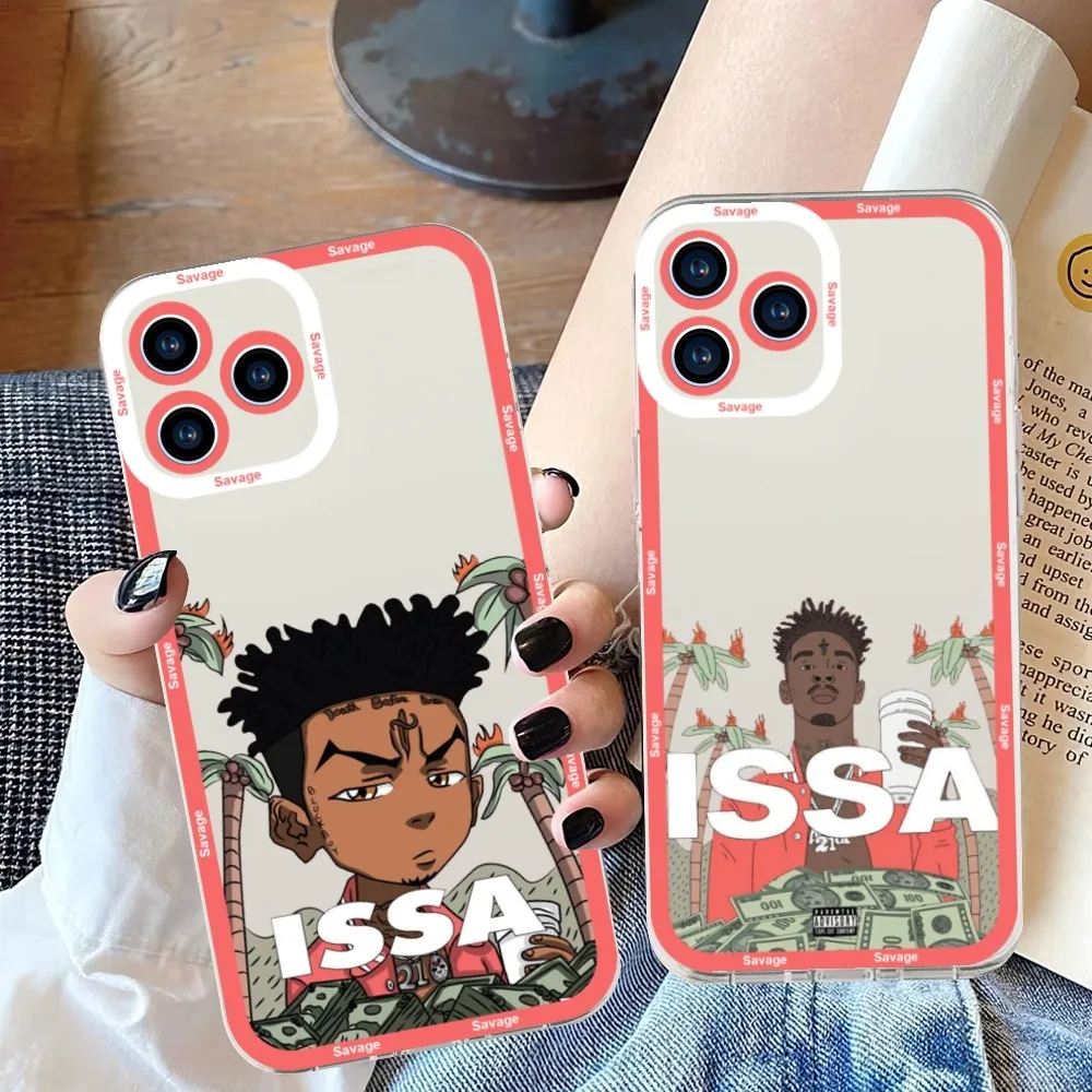 21 Custodia Per Telefono Savage Rapper Per Samsung S 23 22 21 20 Ultra Plus Lite Custodia Trasparente
