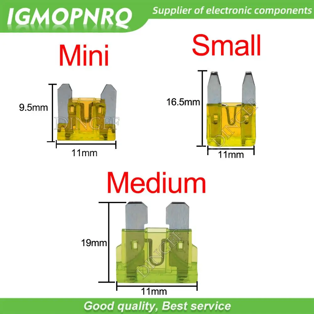 1Set Waterproof 32V Mini/Small/Medium Auto Fuse Holder 18/16/14/12/10AWG Car Blade Fuse 3A 5A 7.5A 10A 15A 20A