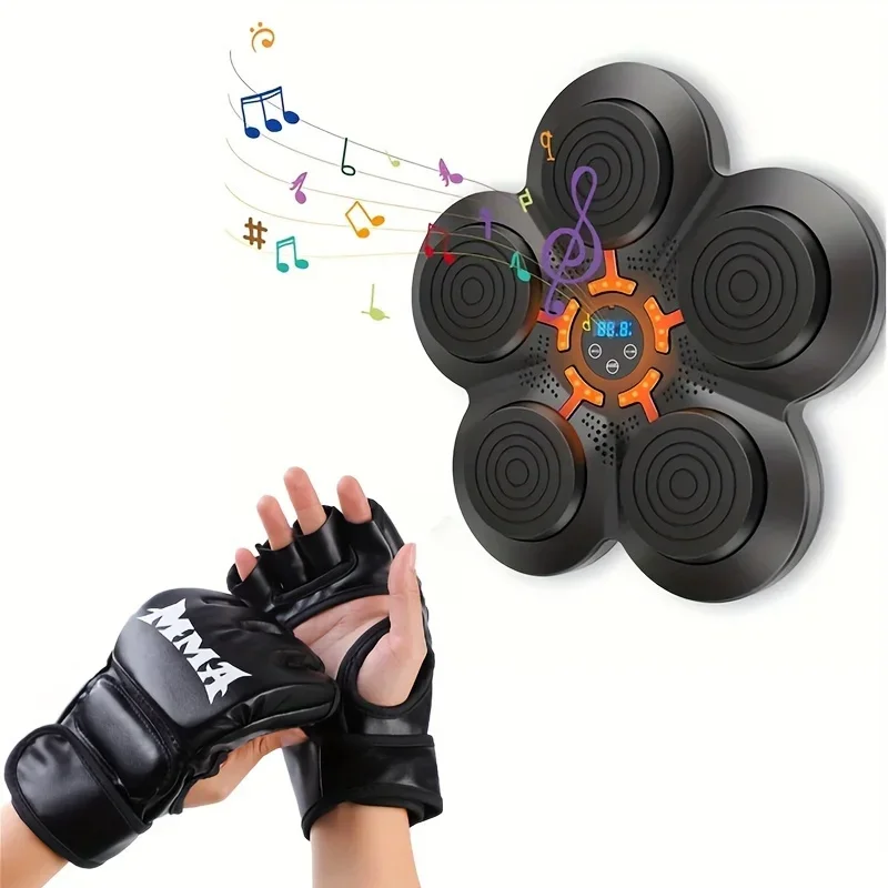 Wireless Smart Boxing Training Kit with Boxing GlovesWall Mounted-Improve Speed Timing & Reaction, Stress Reliever for Home,