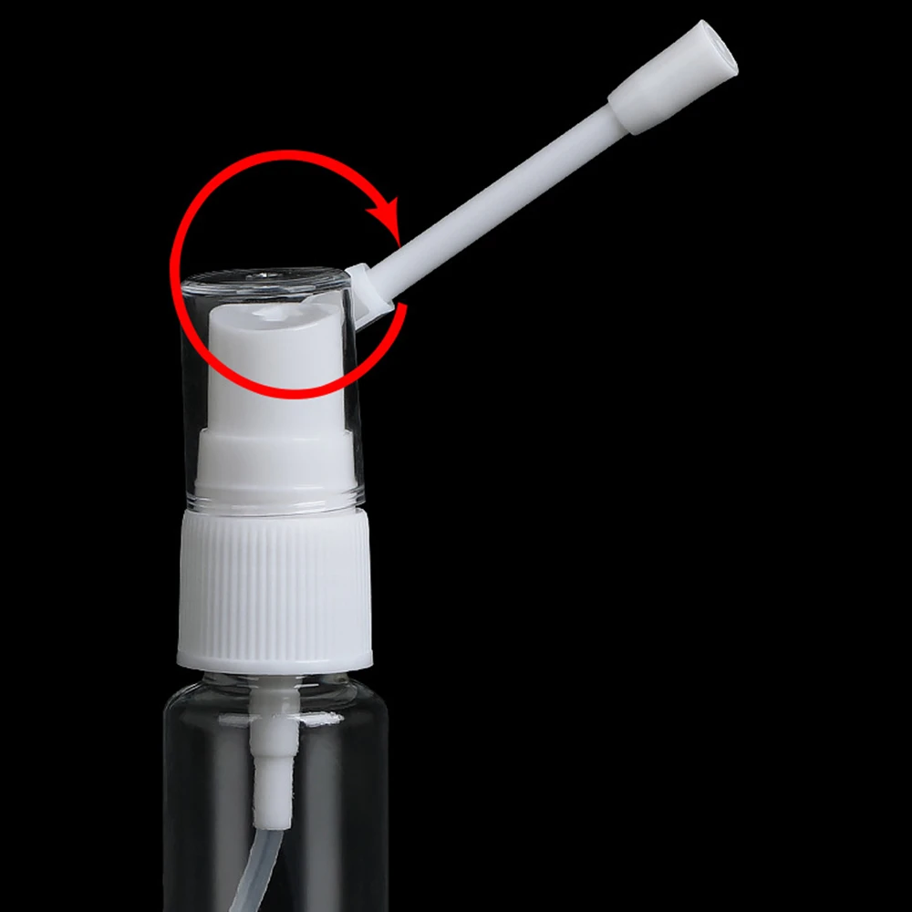1pcs 5ml 10ml 20ml 30ml Empty PET Nasal Spray Bottles Pump Sprayer Mist Nose Refillable Small Rotation Mist Spray Bottles