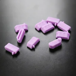 10 - Pack Silicone Dust Plug Covers - Universal Dustproof Stoppers (Purple)