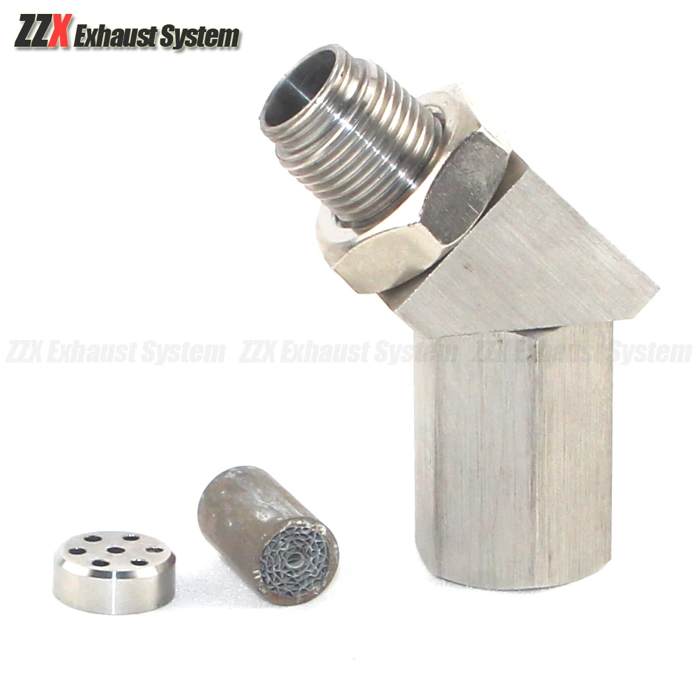 Automotive exhaust muffler Air fuel ratio oxygen sensing shield 45&deg;304 stainless steel catalytic converter