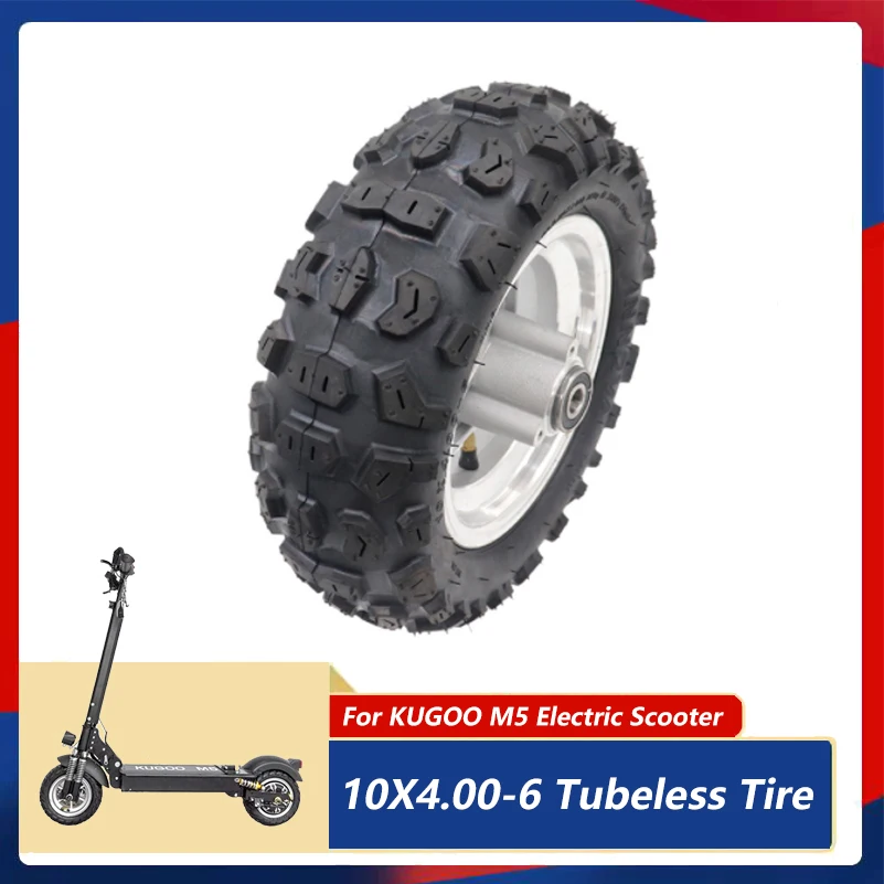 

For KUGOO M5 Curuss R10 FLJ C11/T11 Electric Scooter 10X4.00-6 Tubeless Tire 80/60-6 100/65-6.5 Front Wheel Modified Parts