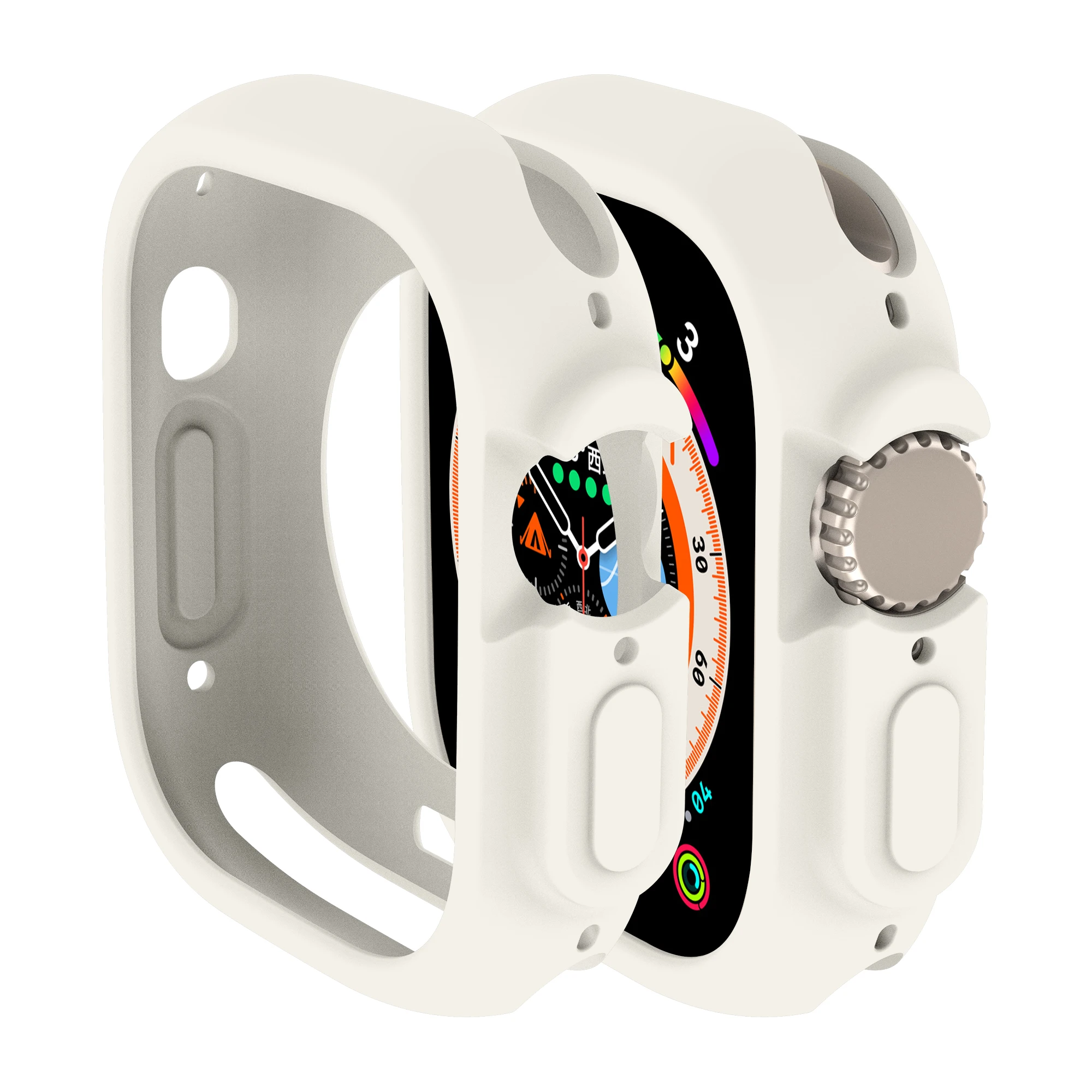 Candy-Colored TPU Protective Bumper for Smartwatch 49mm - Vibrant Accessories Collection