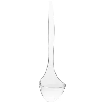 Mestolo da zuppa in plastica trasparente riutilizzabile leggero robusto cucchiaio da portata per cucina ristorante zuppa di porridge salse cibo