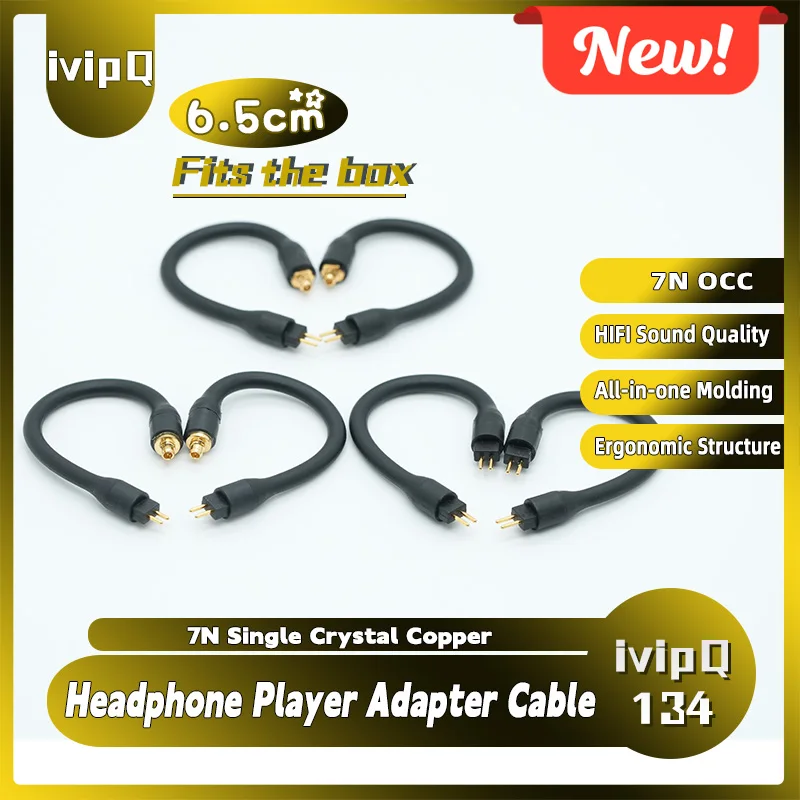 ivipQ HiFi 7N OCC IEM Conversion Cable 2PIN to 2Pin 0.78 MMCX IE90