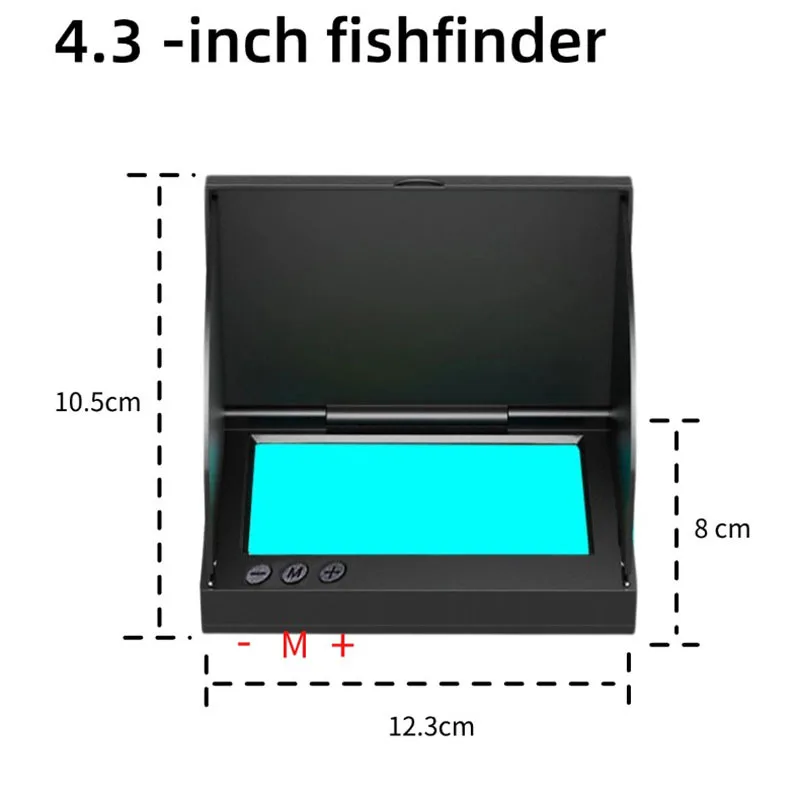 4.3인치 야간 투시 수중 낚시 카메라 HD 화면 어군탐지기 모니터 15m/20m/30m/50m 케이블 (얼음 수중 낚시용)
