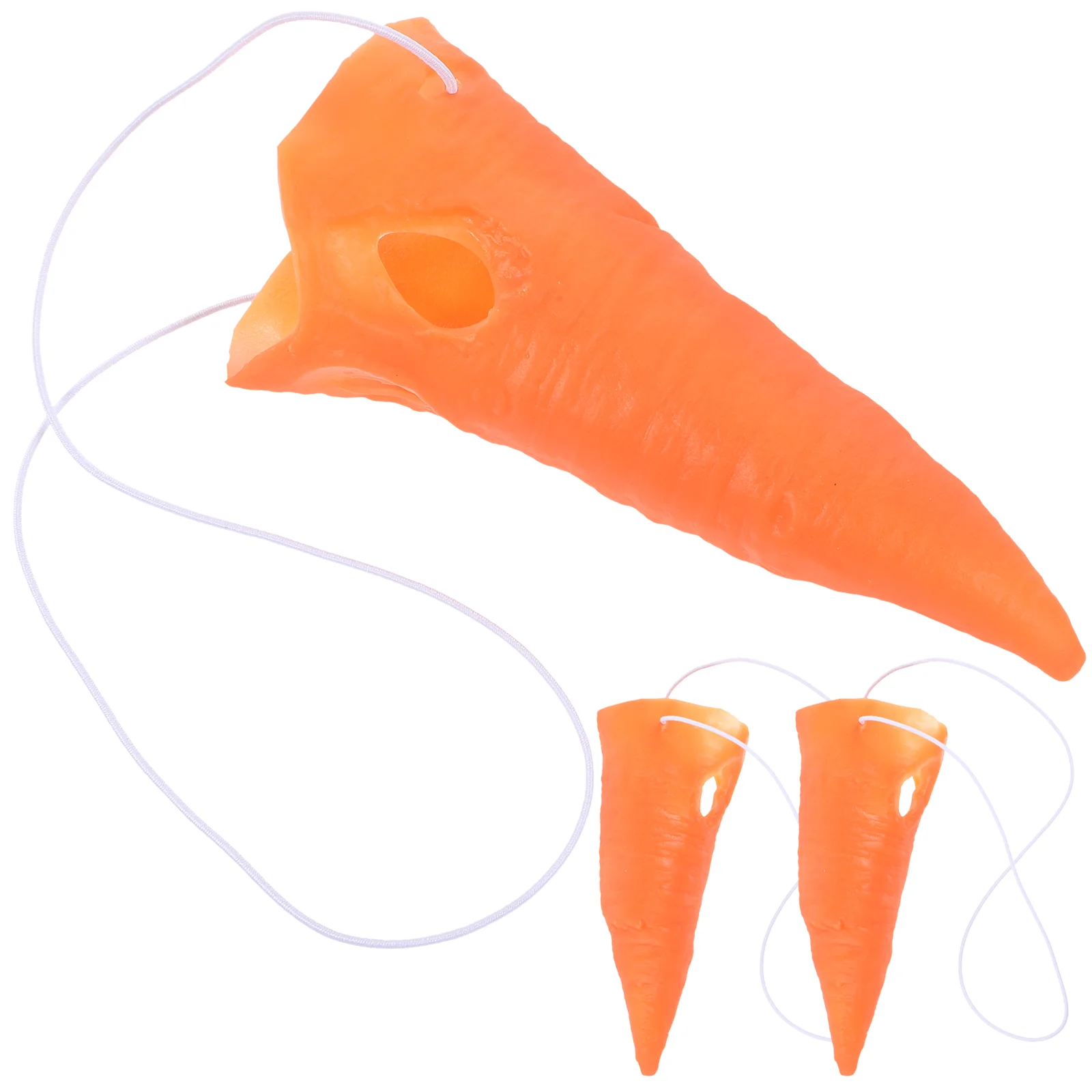 3 Pcs Carrot Nose Cosplay Decorsnowman Christmas Props Portable Dressing Accessories Vinyl Decorating DIY Ornaments Child