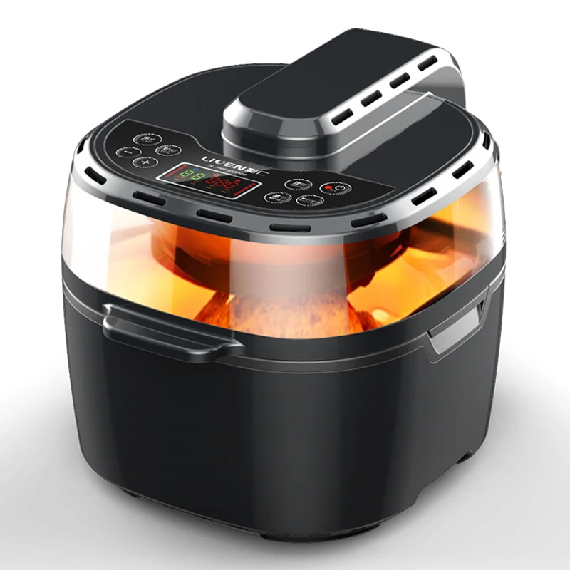 10 Litre Large Capacity Air Fryer High-End Smart Oil-Free Fryer Household Kitchen Oven Fries Pizza Deep With Accessories