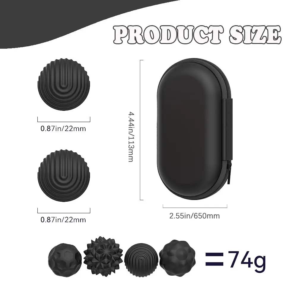 Magnetic Sensory Stress Relief Balls with Textured Silicone Shell